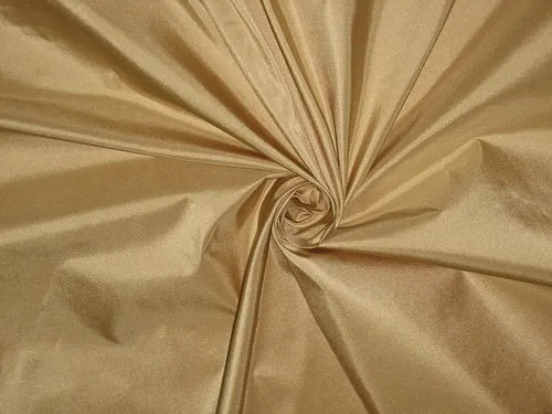 100% Pure SILK TAFFETA FABRIC Beige Gold color 54&quot; wide TAF98[1]