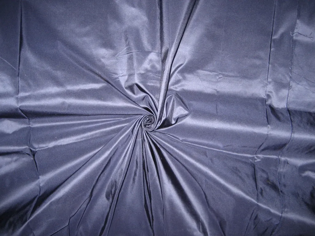 100% Pure SILK TAFFETA FABRIC Dusty Night Blue 60" wide tafcut14