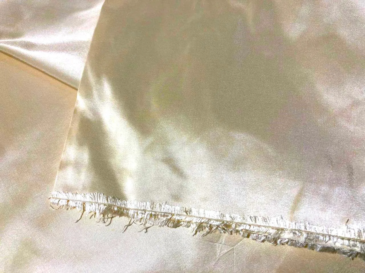 100% Pure SILK TAFFETA FABRIC IVORY TUSK color TAF334[7]