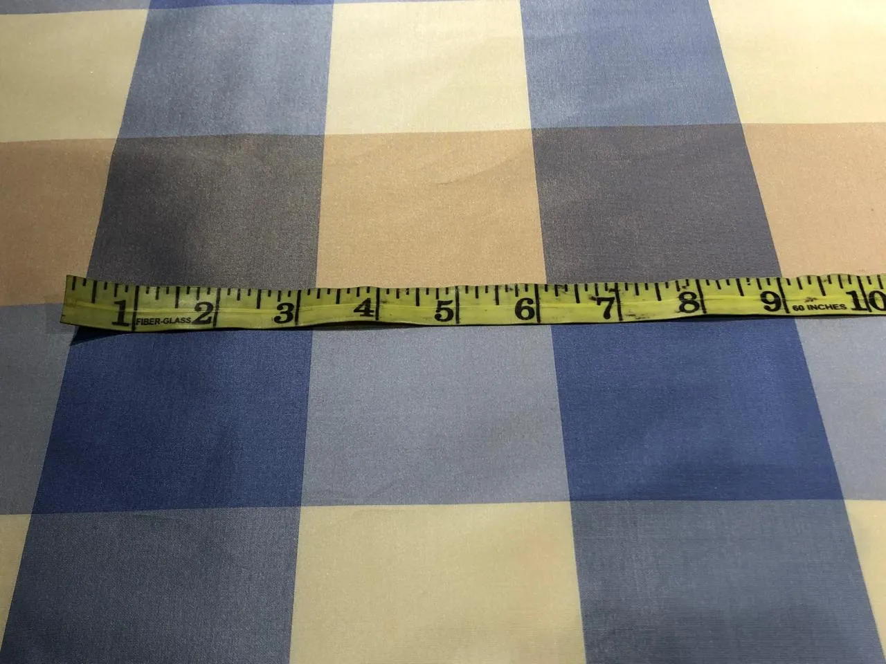 100% PURE SILK TAFFETA FABRIC PLAIDS shades of blue and gold 54" wide TAFNEWC6roll