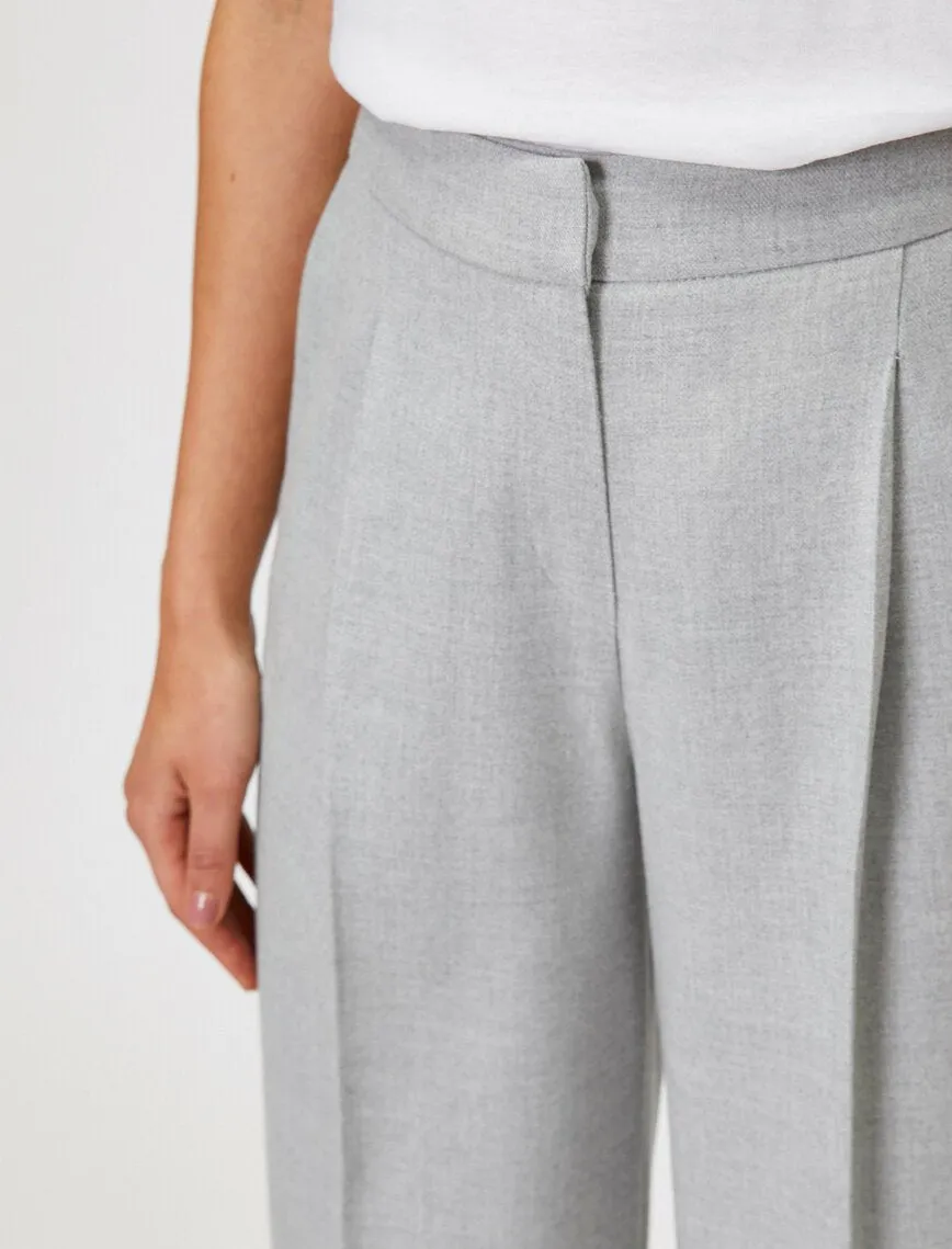 16339 Grey Wide Leg Trousers