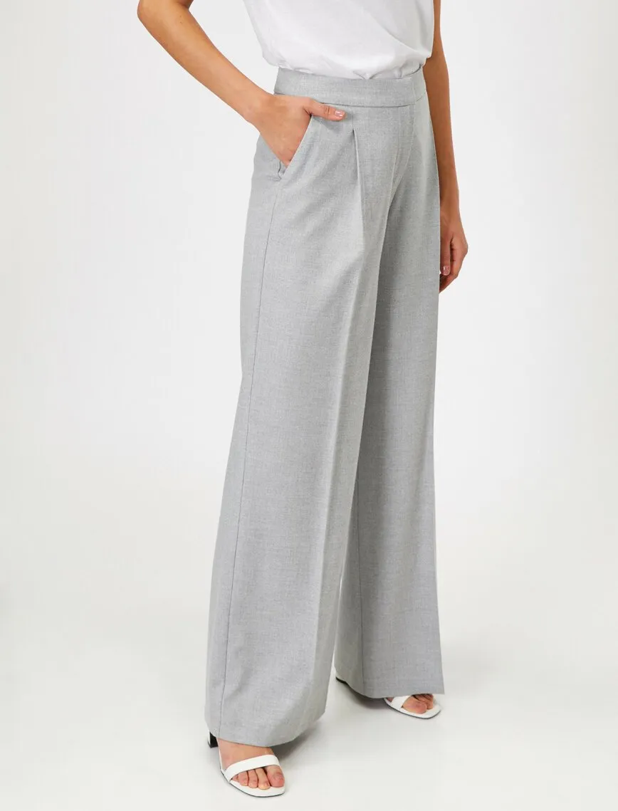 16339 Grey Wide Leg Trousers