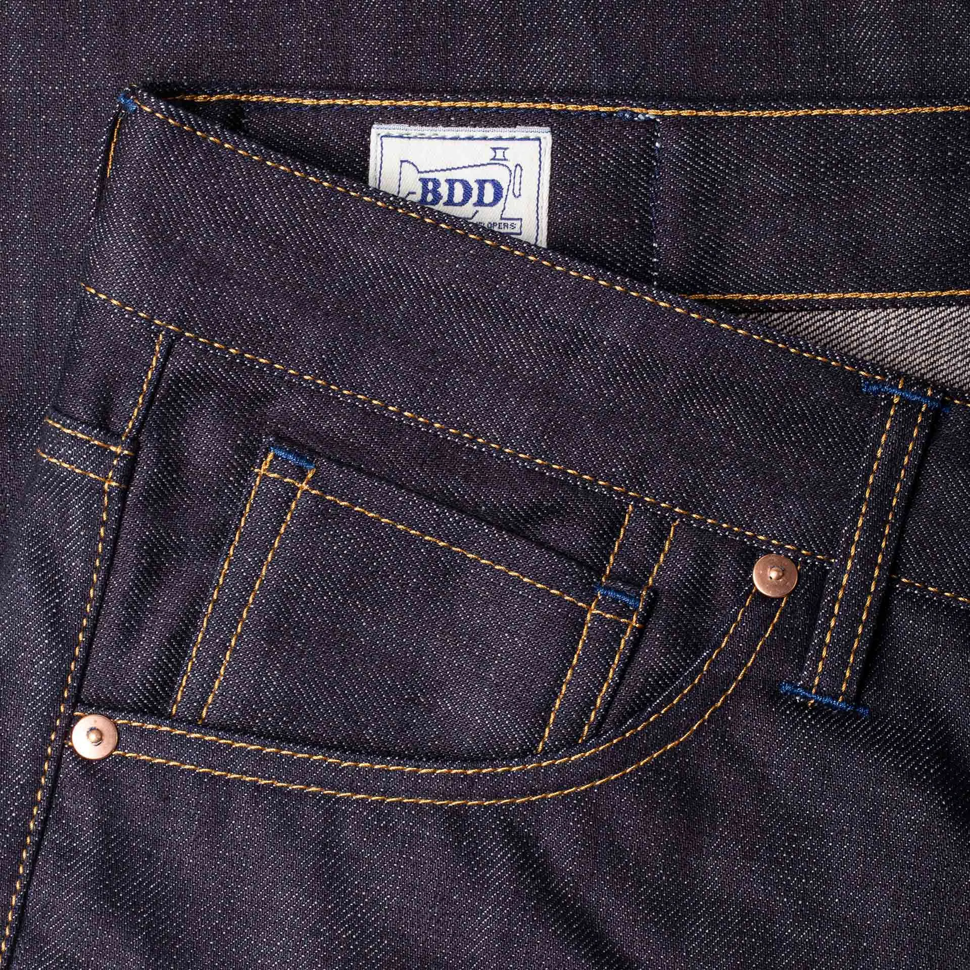 B-01 SLIM 13 oz. brown cotton selvedge