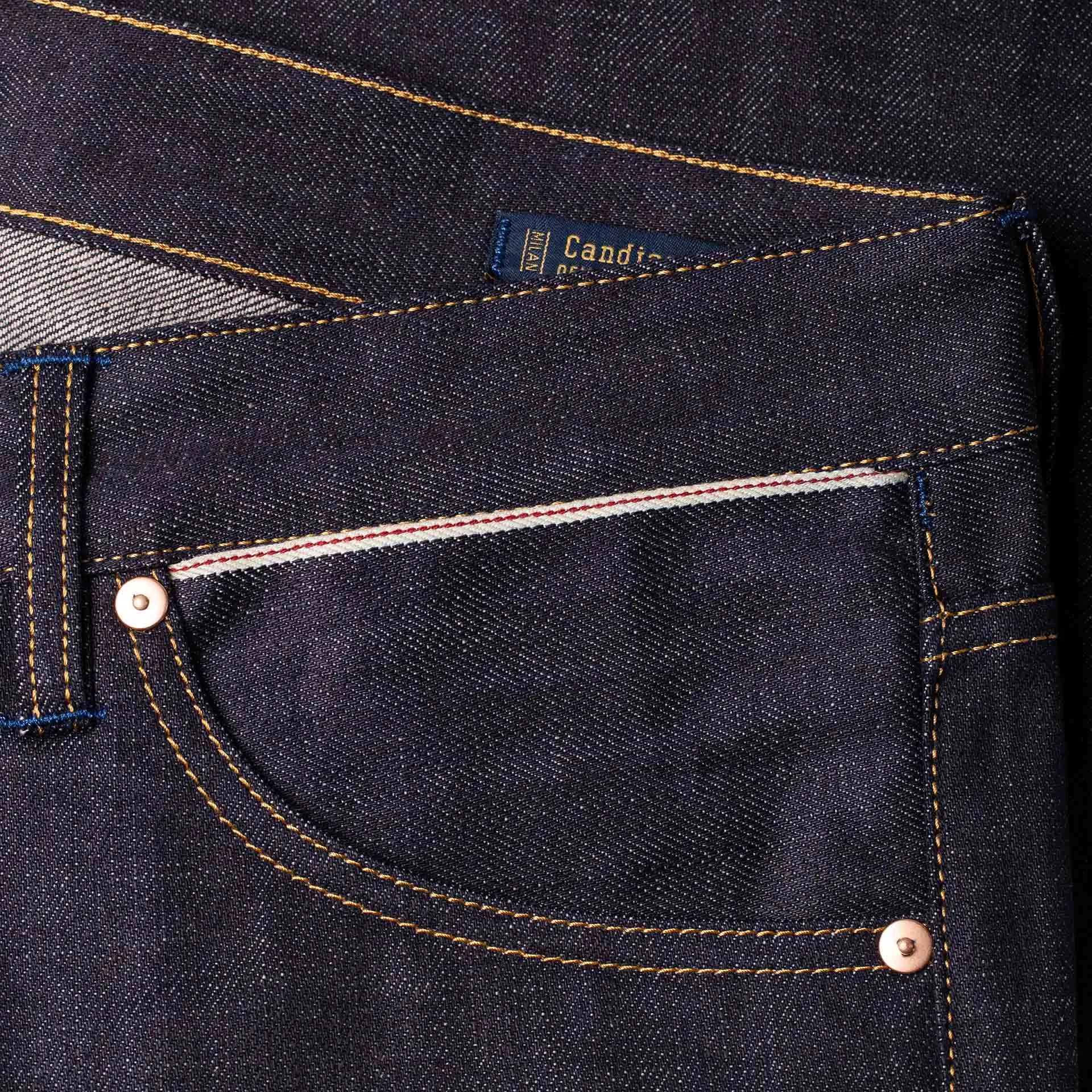 B-01 SLIM 13 oz. brown cotton selvedge