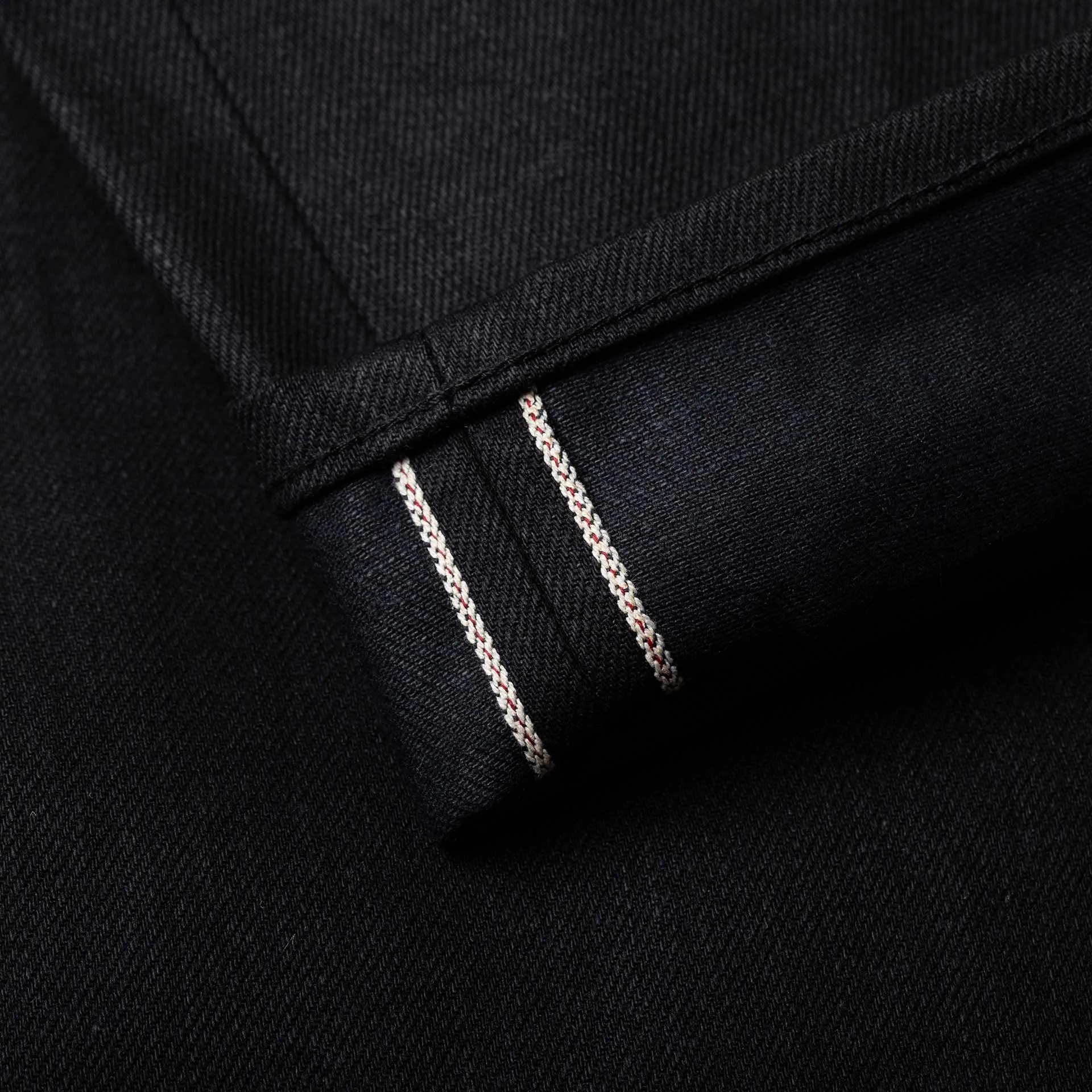 B-06 SLIM STRAIGHT 13 oz. black slub selvedge