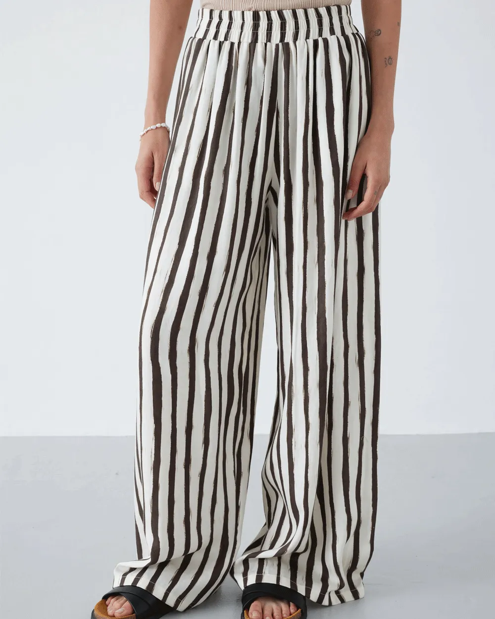 Brush Stripe Print Fearne Trousers