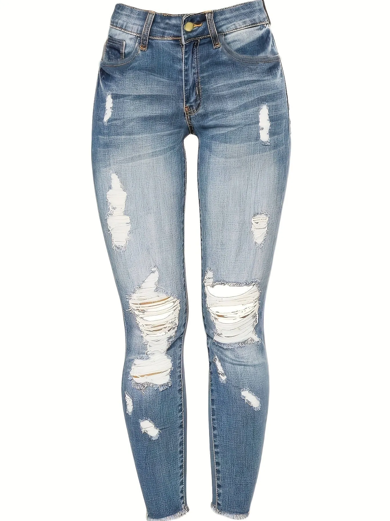 Button Fly Wide Leg Jeans