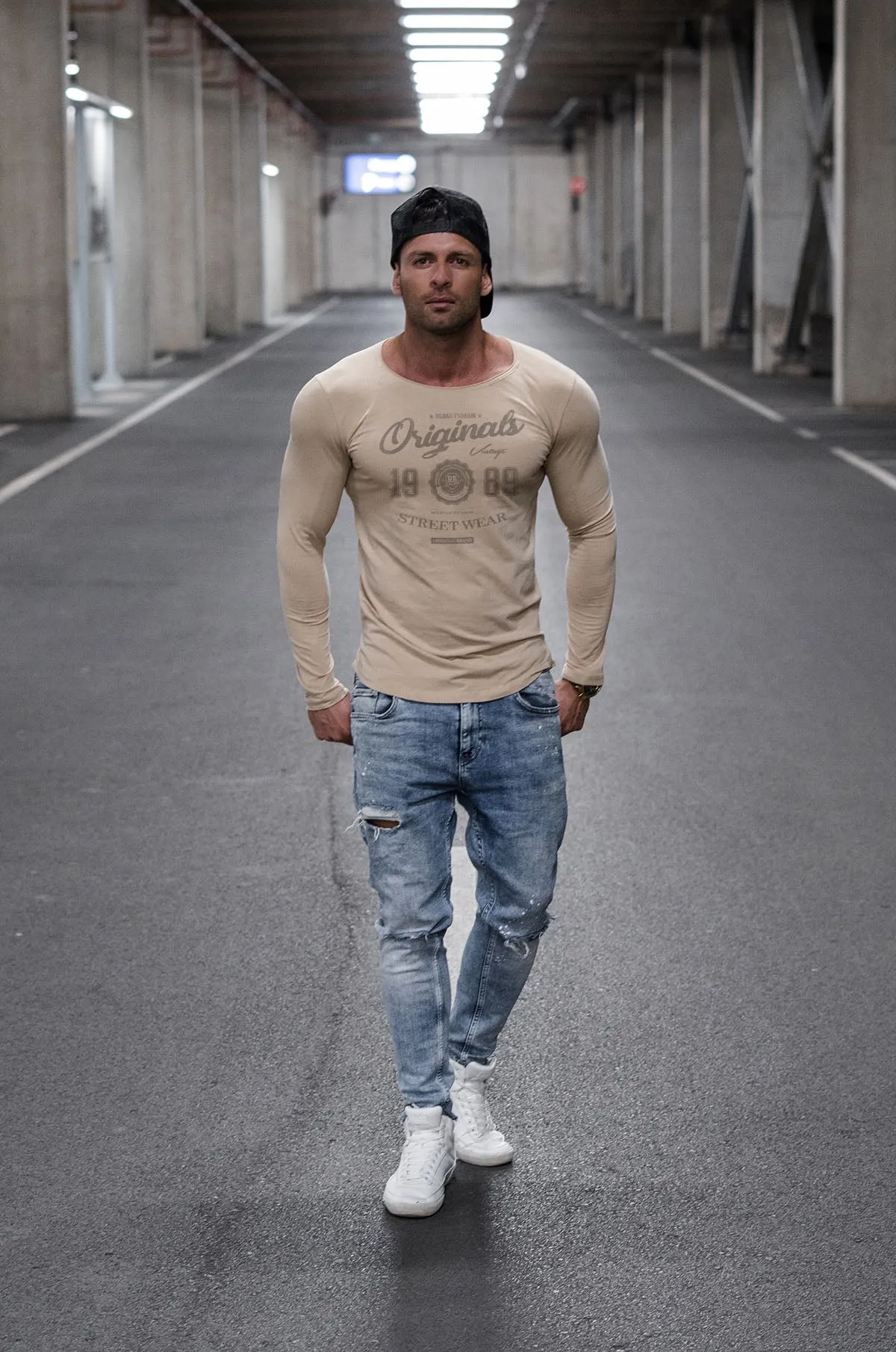 Casual Mens Long Sleeve T-shirt "Originals" MD893