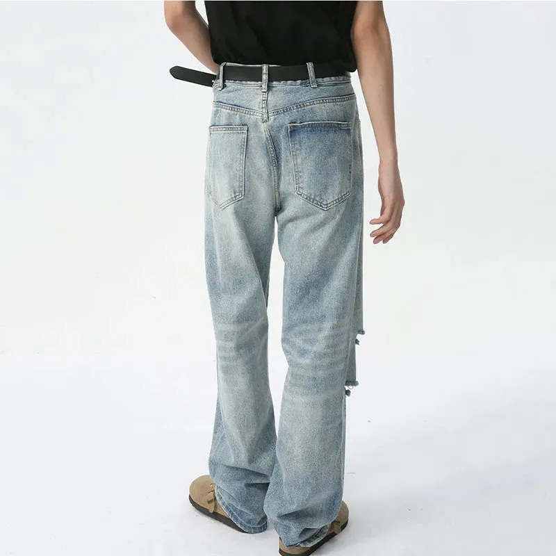 Casual Ripped Decor Loose Jeans