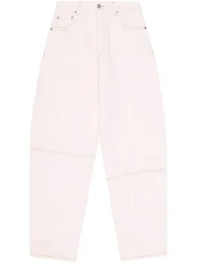 Chalk Pink Wide Leg Jeans