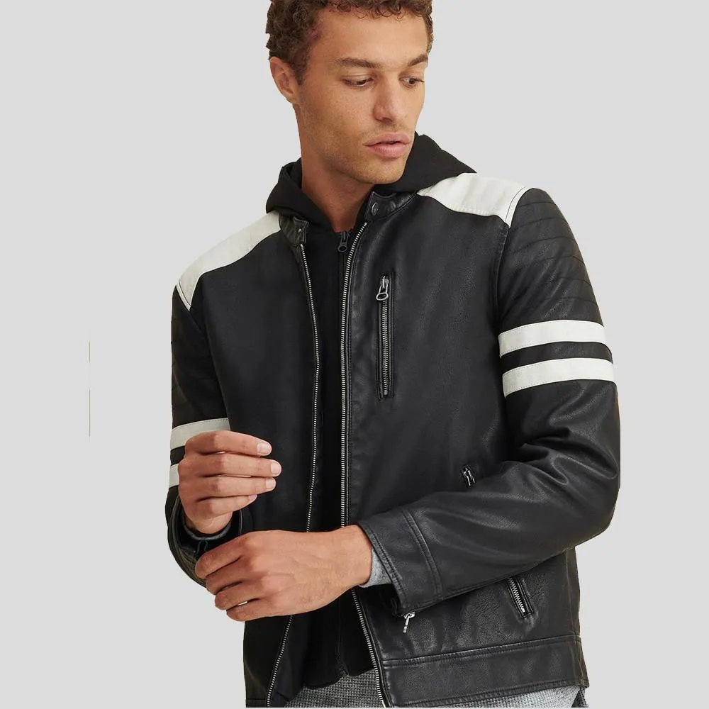 Cody Black Biker Leather Jacket