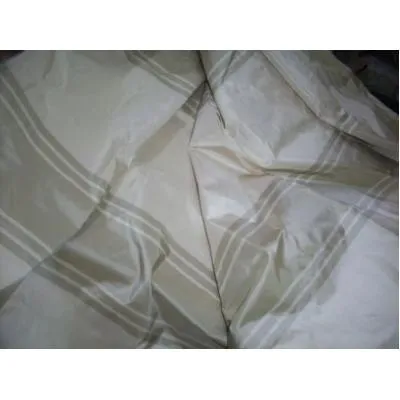 Dark champagne silk taffeta stripe~ 54&quot; wide