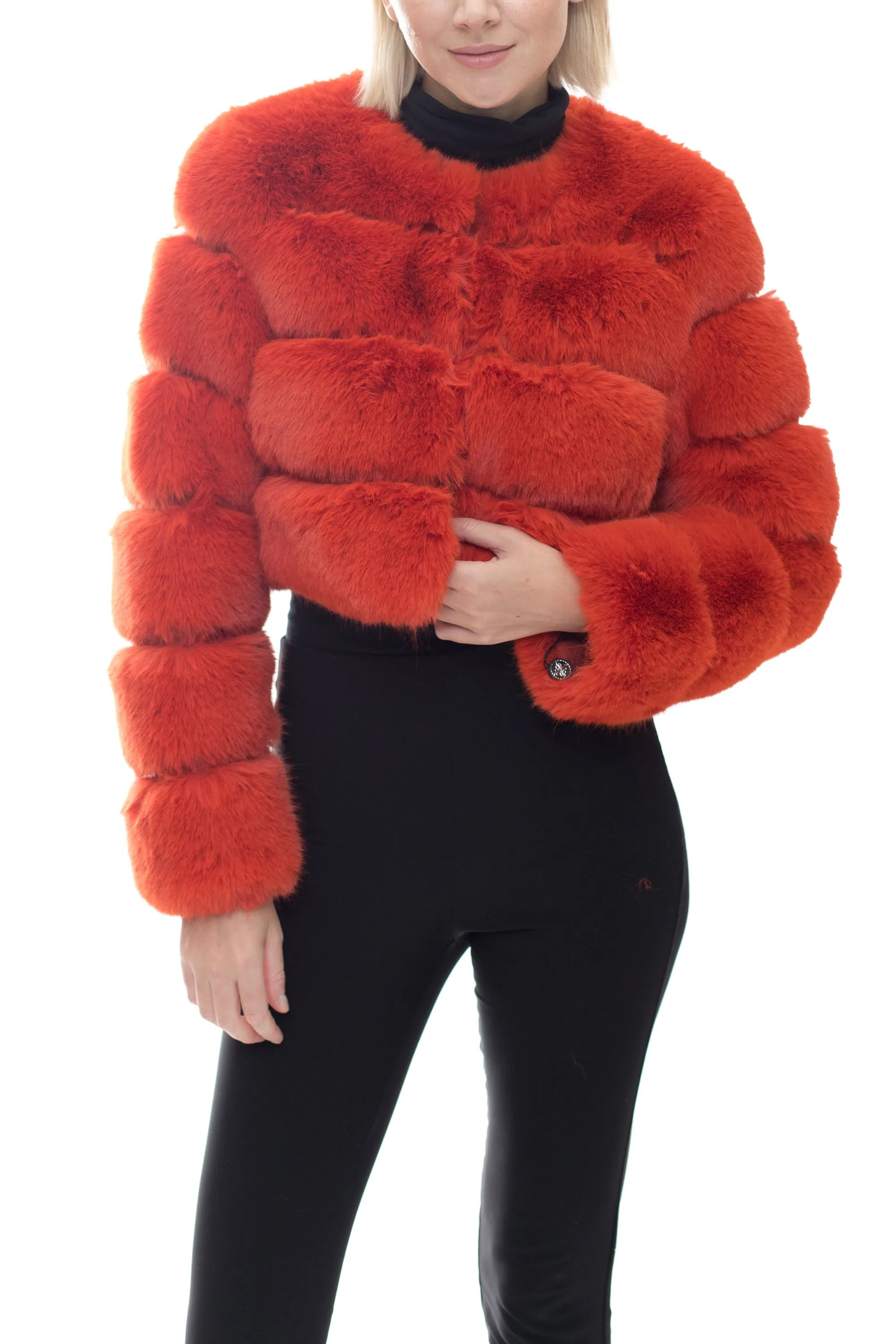 ENGLEWOOD - Short Faux Fur Fur Jacket