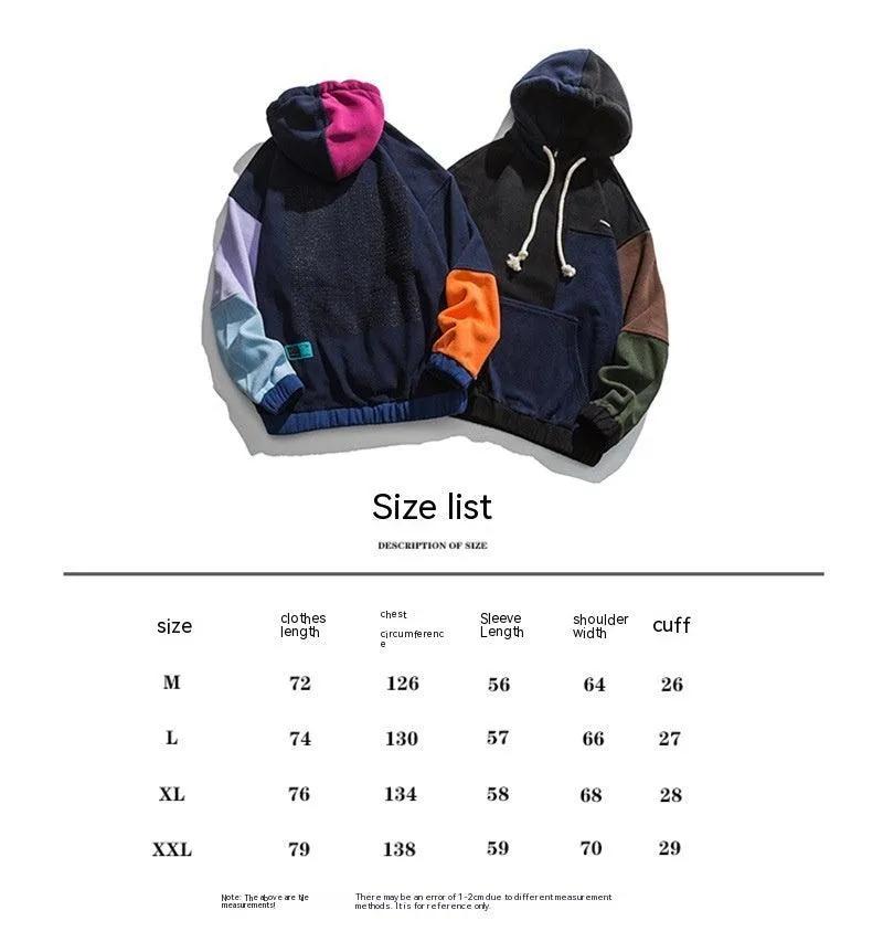 Fashion Brand Retro Multicolor Personalized Hooded Sweater