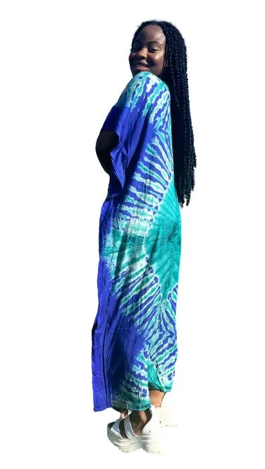 Fashion Tie N Dye Cotton Free size Maxi Dera Dress