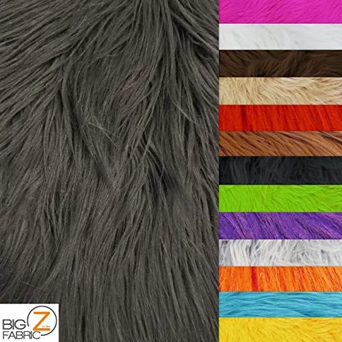 Faux Fake Fur Solid Gorilla Animal Long Pile Fabric / Orange / Ecoshag 15 Yard Bolt