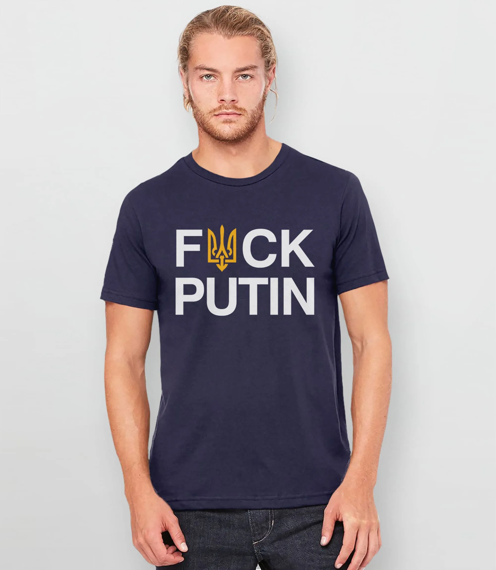 F*ck Putin Shirt with Ukraine Flag Trident