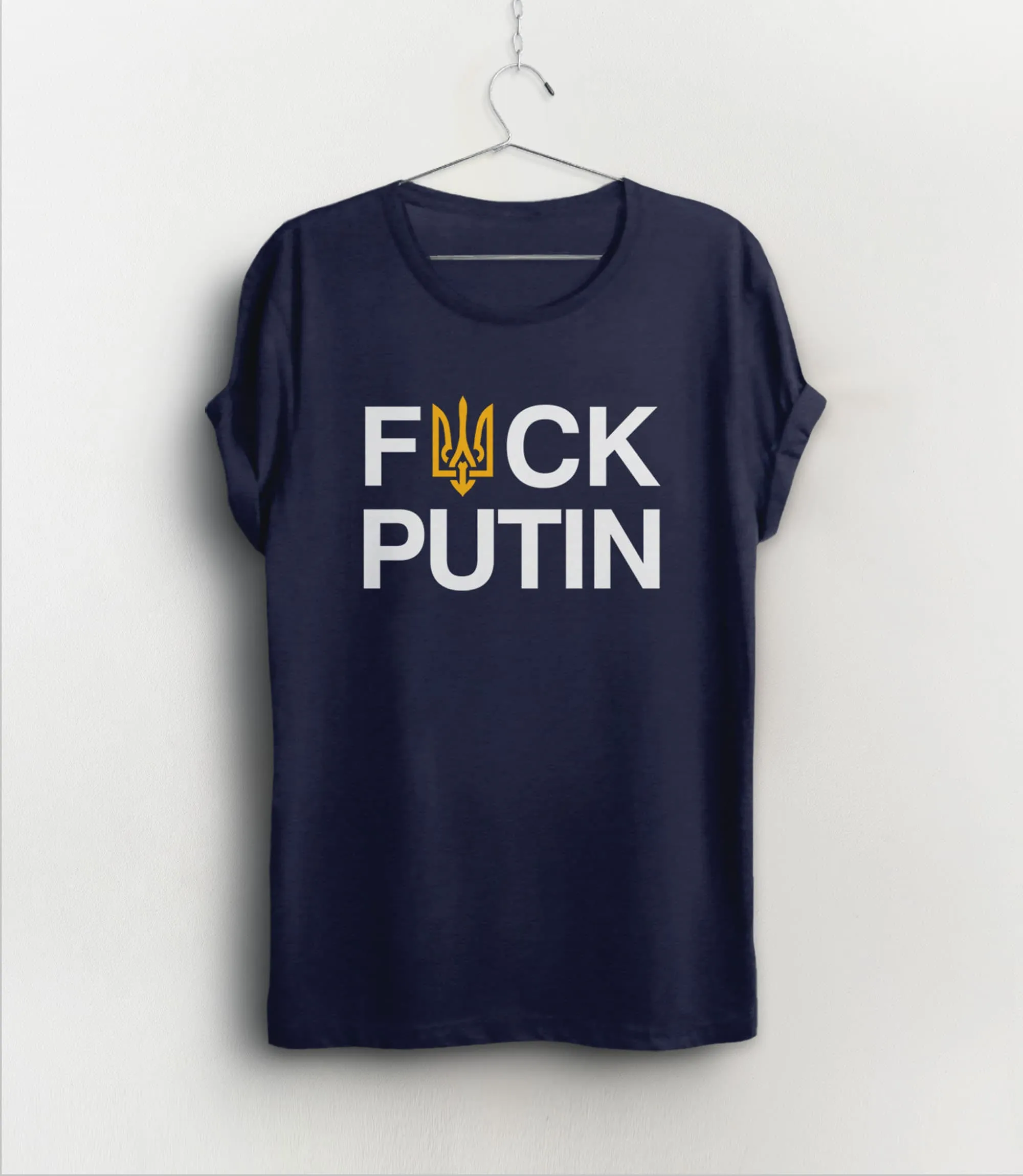 F*ck Putin Shirt with Ukraine Flag Trident