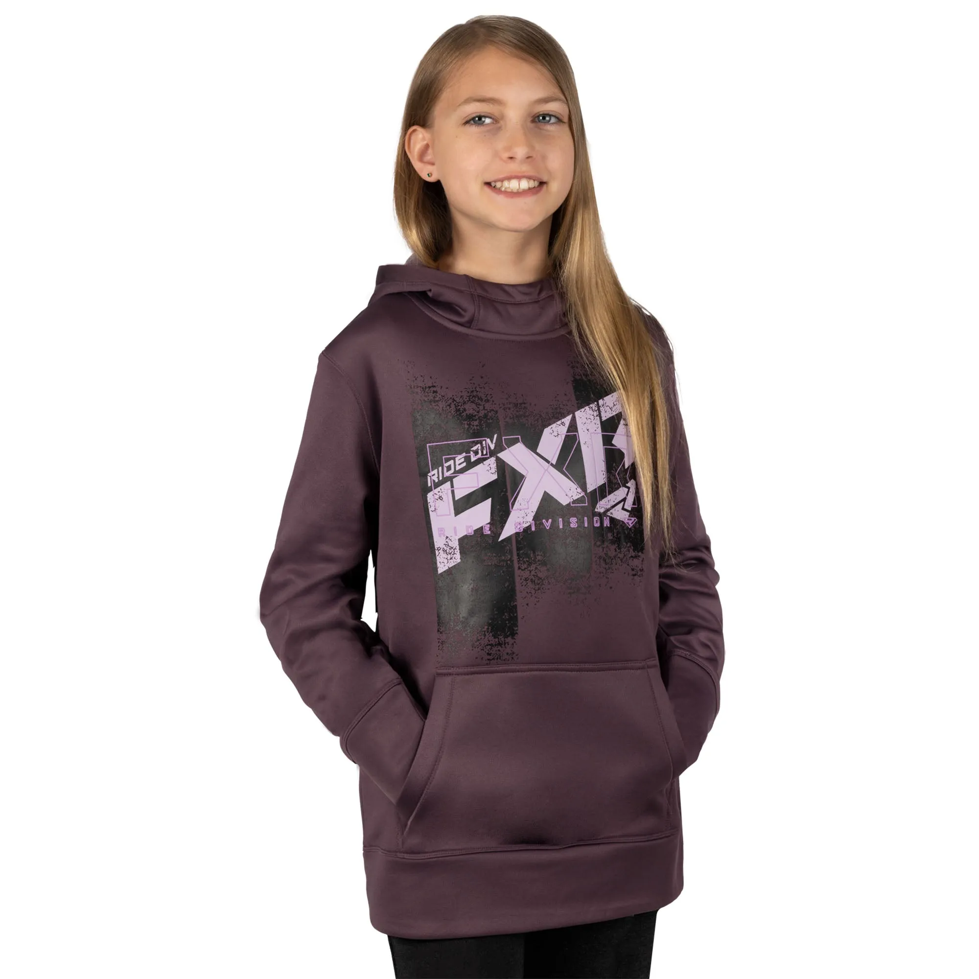 FXR Broadcast Tech Pullover Hoodie Sweatshirt Muted Grape/Dusty Lilac