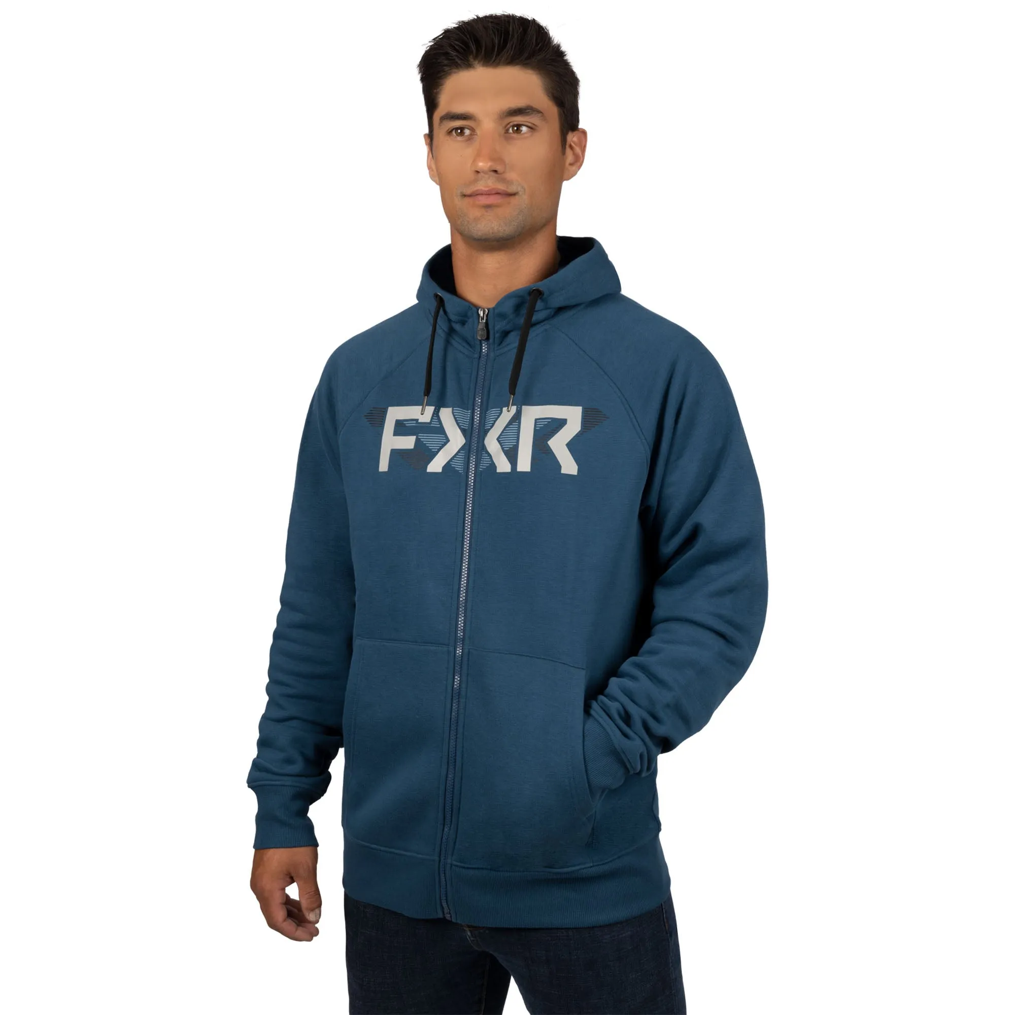 FXR Split Hoodie Dark Steel/Grey Blue