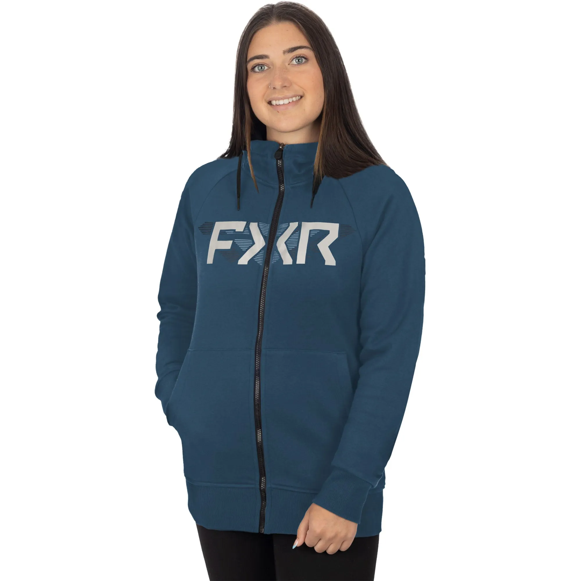 FXR Split Hoodie Dark Steel/Grey Blue