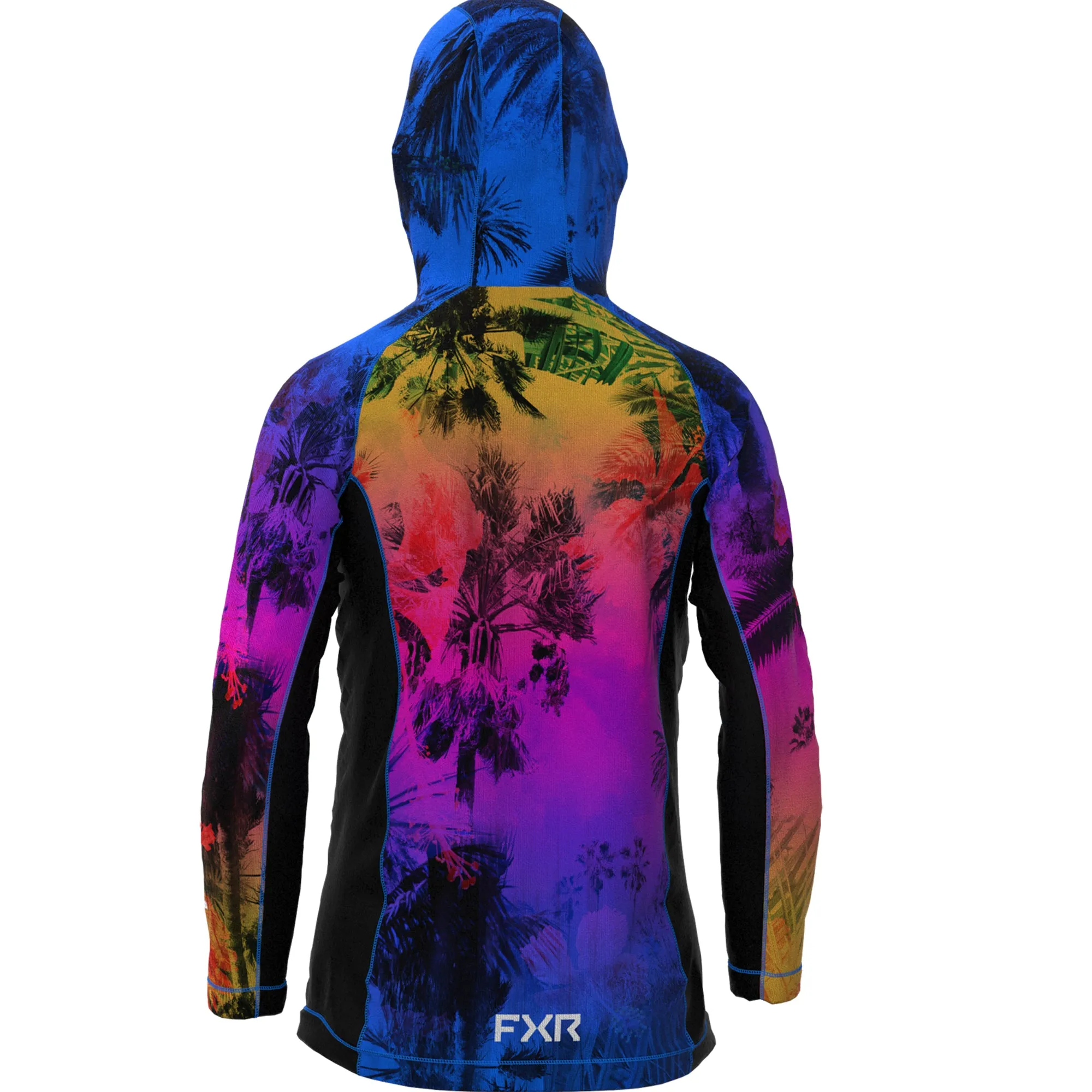 FXR  Youth Attack UPF Pullover Hoodie Chromatic Tropical Polyester Sunshield