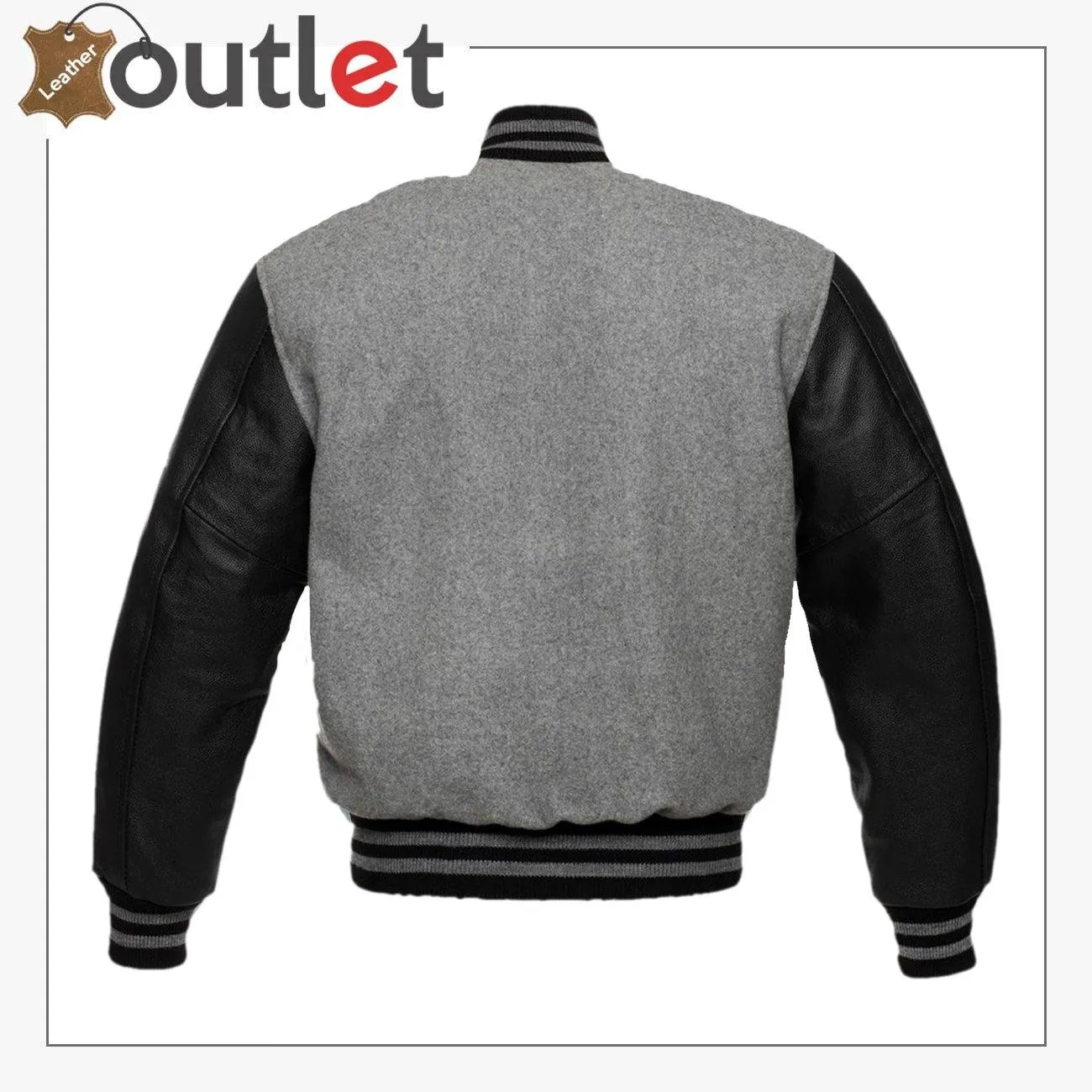 Grey Black Varsity Jacket