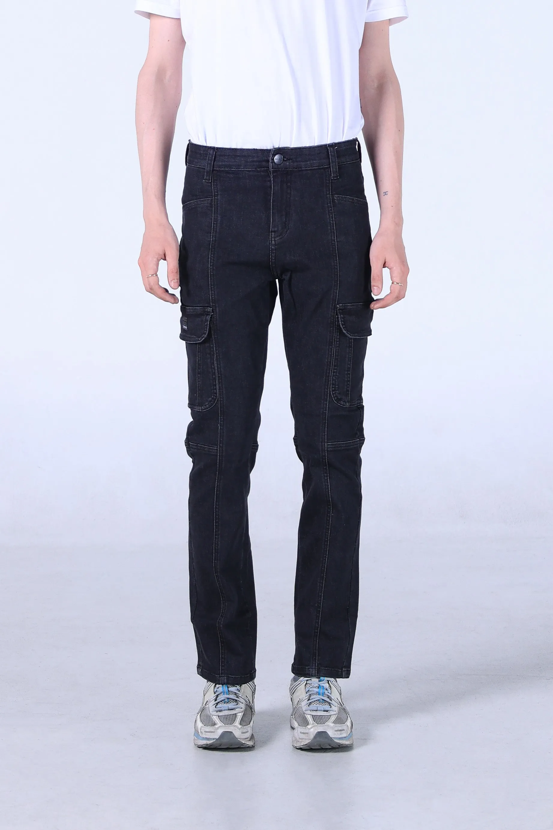 Jack Russel - Men Cargo Jeans - Handwerk J-DEPT/BK Slim Fit Black