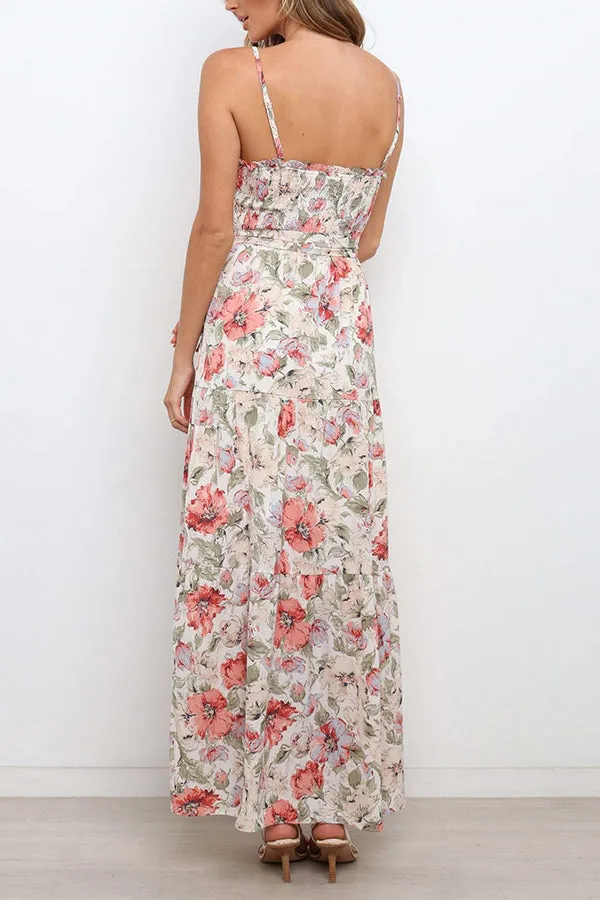 Love In The Air Tiered Floral Maxi Dress