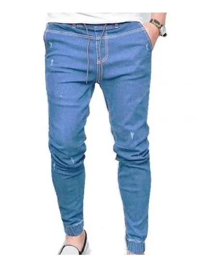 Men’s Slim Fit Drawstring Jeans – Casual and Comfortable Denim