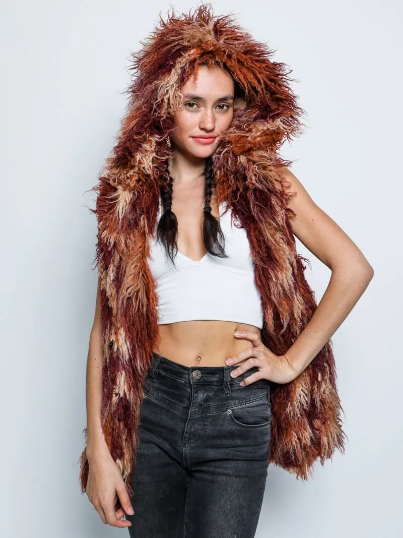 Merlot Alpaca Faux Fur Vest