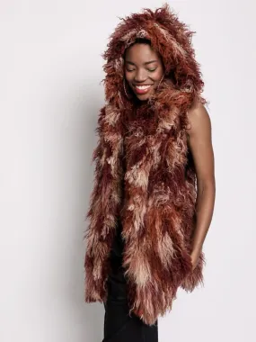 Merlot Alpaca Faux Fur Vest