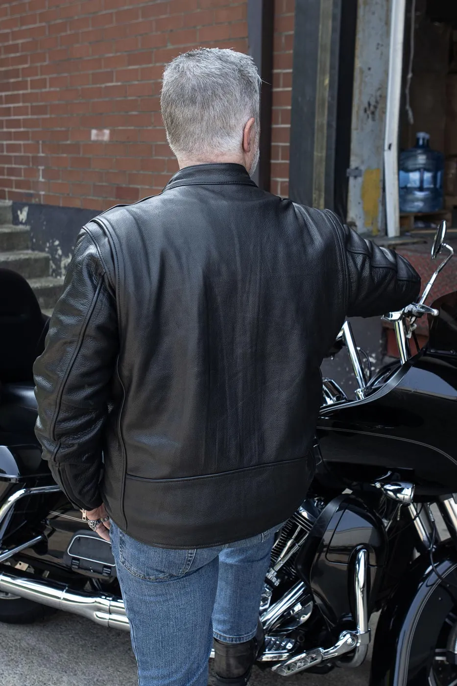 Milwaukee Leather USA MADE MLJKM5006 Men's Black 'Rumble' Premium Leather Motorcycle Jacket