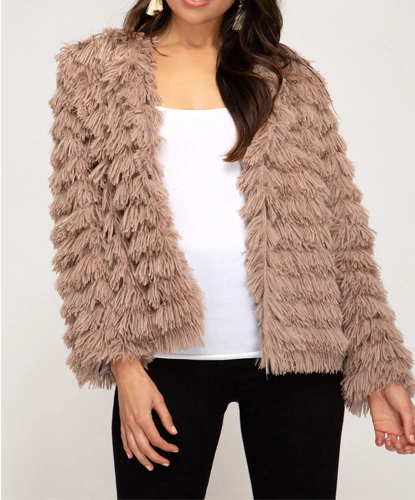 Night On The Town Faux Fur Jacket