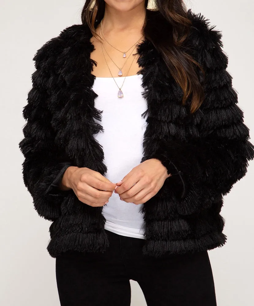 Night On The Town Faux Fur Jacket