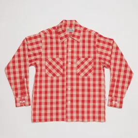 Open Collar Shirt (Red)