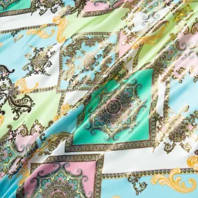 Pastel Coloured Vision Printed Pure Silk