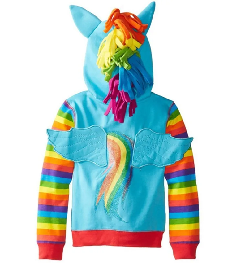 Pony Spring Casual Full Sleeve Hoodies For Girls Kids