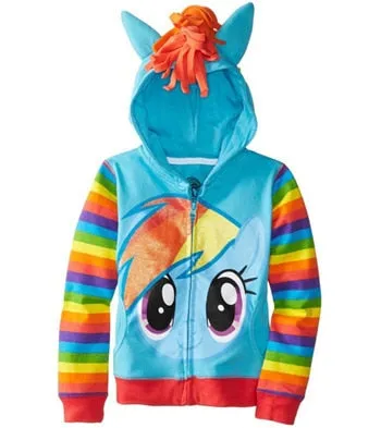 Pony Spring Casual Full Sleeve Hoodies For Girls Kids