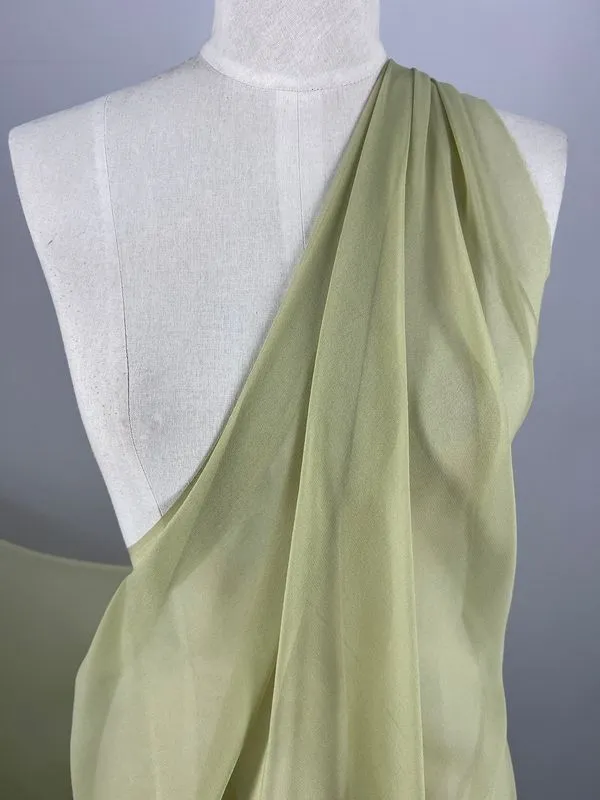 Pure Silk Georgette - Celery - 135cm