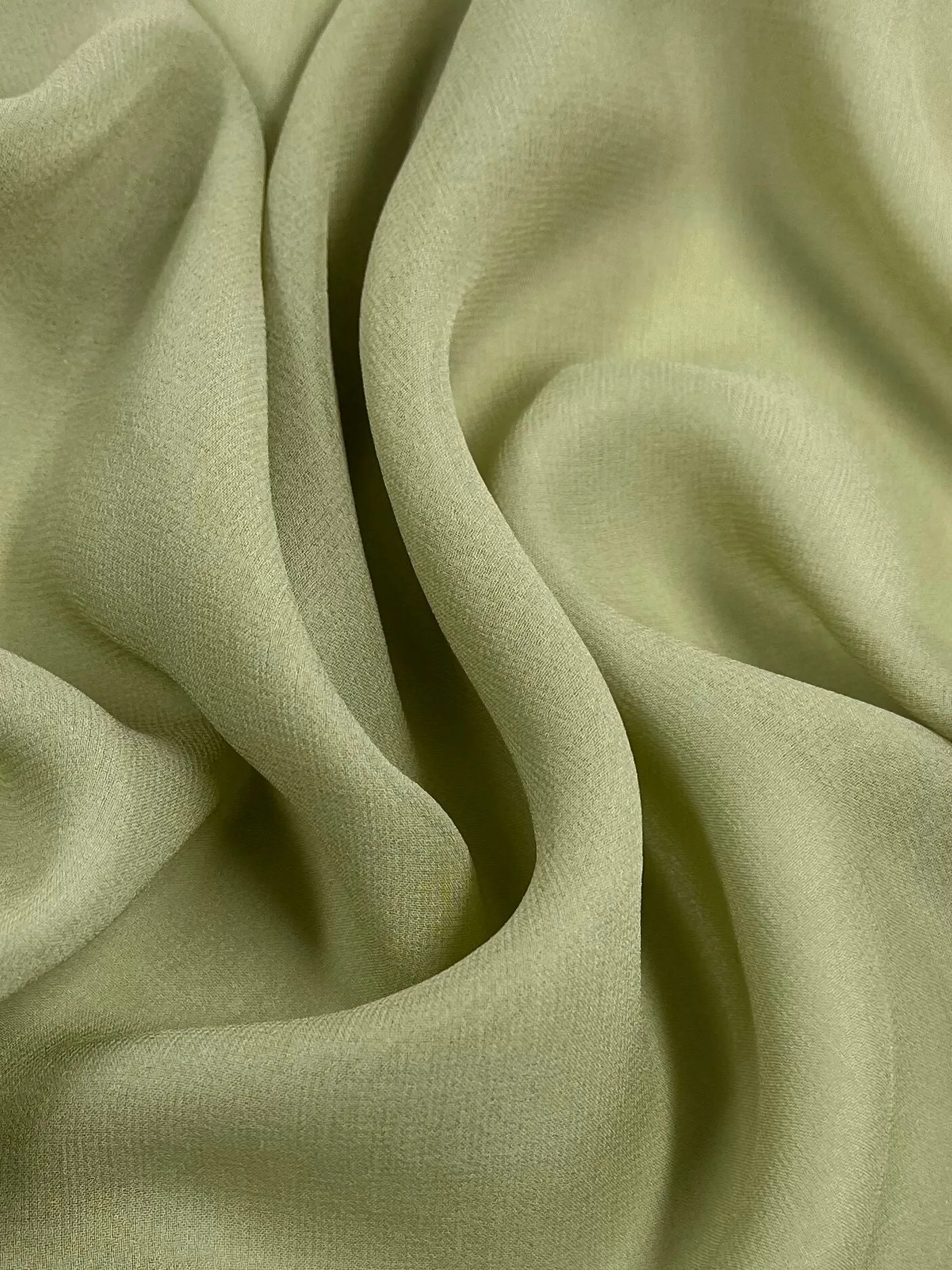 Pure Silk Georgette - Celery - 135cm