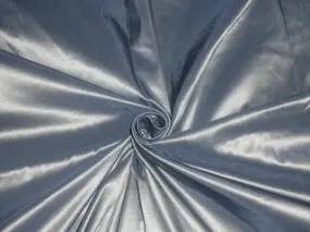 Pure SILK TAFFETA FABRIC Steel Blue x Ivory color TAF#198[11]