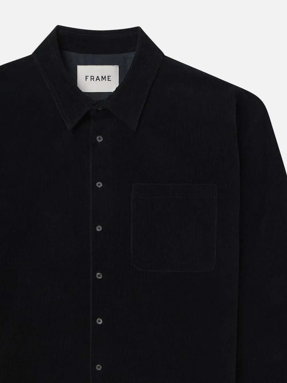 Relaxed Corduroy Overshirt -- Dark Navy