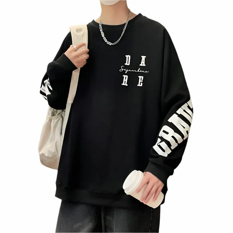 Round neck sweatshirt casual long-sleeved unisex sweatshirt