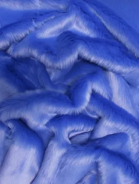 Short Shag Faux Fur Fabric / Royal Blue / EcoShag 15 Yard Bolt