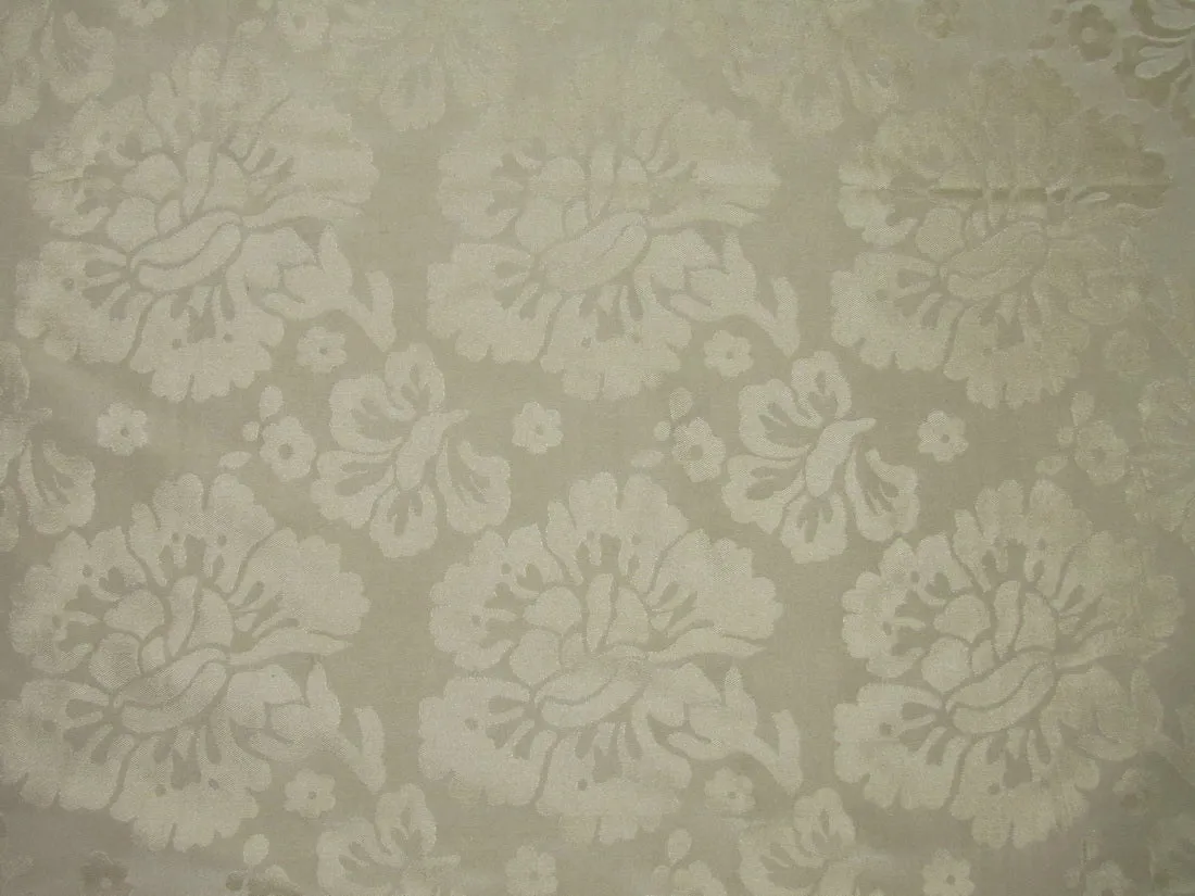 Silk taffeta jacquard fabric cream DAMASK TAFJ28c single length