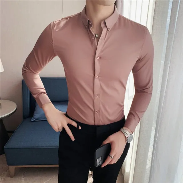 Solid Slim Fit Casual Shirts