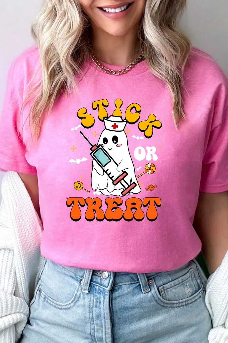 Stick Or Treat Short Sleeve Relaxed Fit T-Shirt