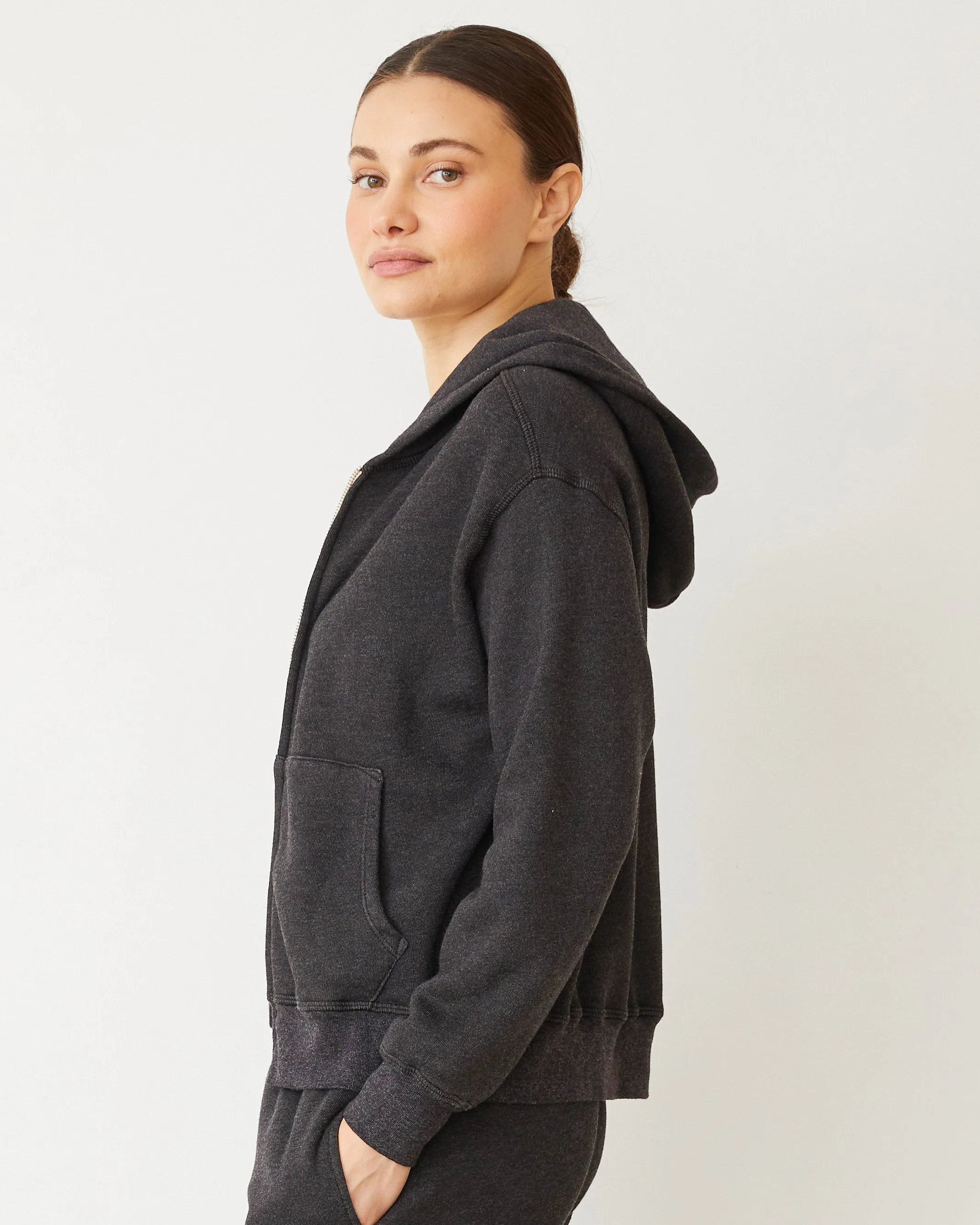 Teddy Fleece Relaxed Zip Up Hoody