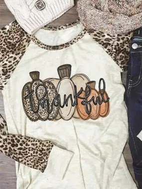 Thanksgiving "Thankful" Long Sleeve Top